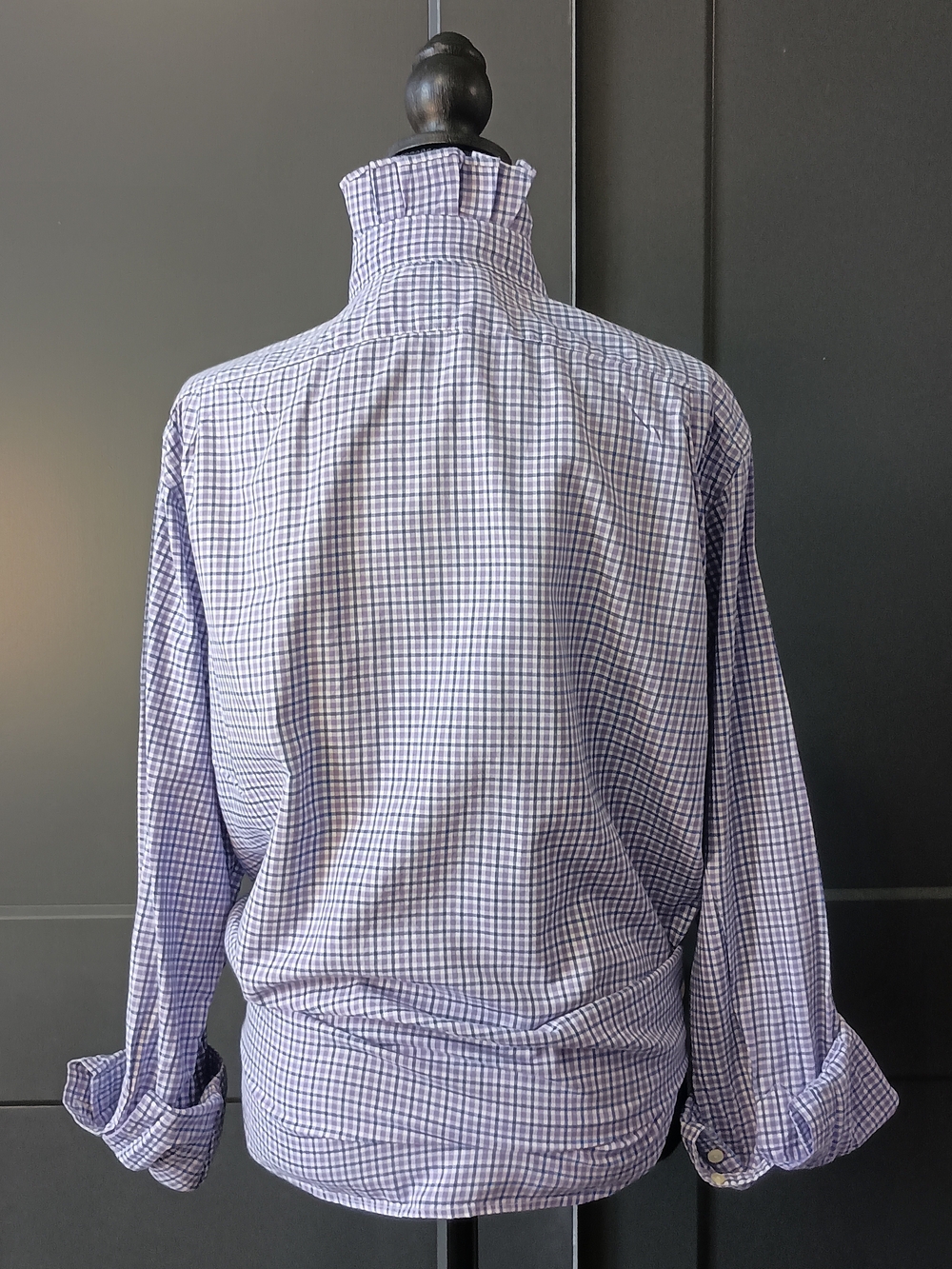 Upcycled Women's Ralph Lauren Ruffled Collar Shirt #127 - Picture 5 of 9